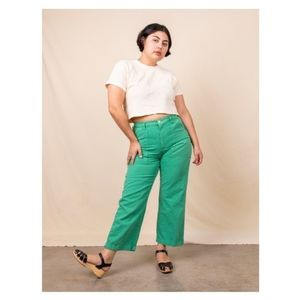 Big Bud Press Seafoam Green petite (discontinued color) work pants.